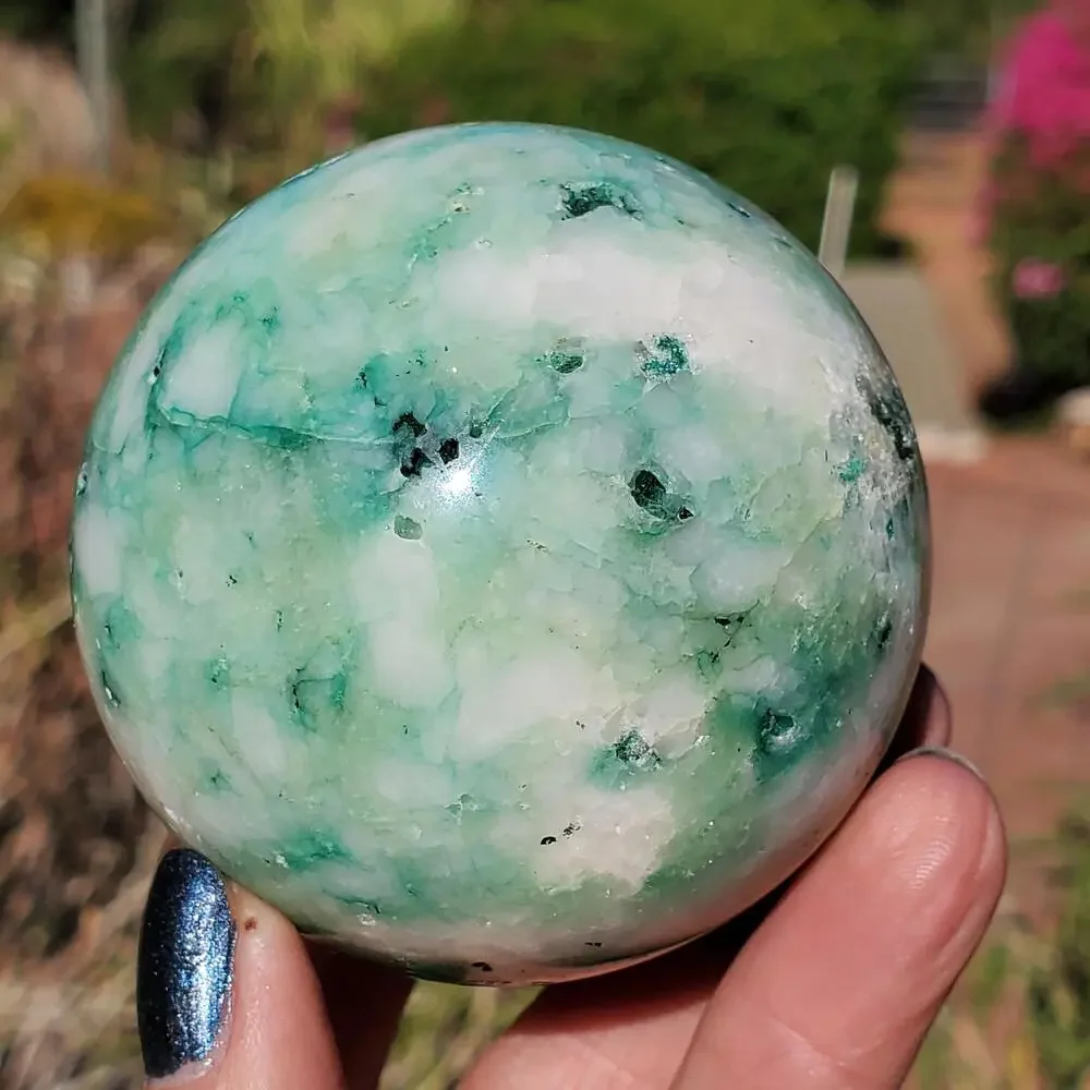 Chrysocolla Phoenix Crystal Sphere 332 Grams 62mm
